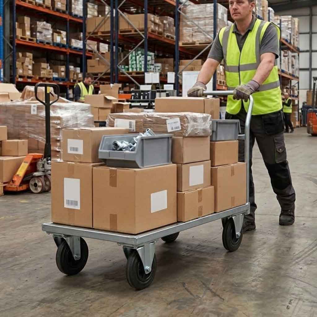 100mm Pressed Steel Fixed Castor with Black Rubber on Polypropylene Wheel - 75kg Load Capacity