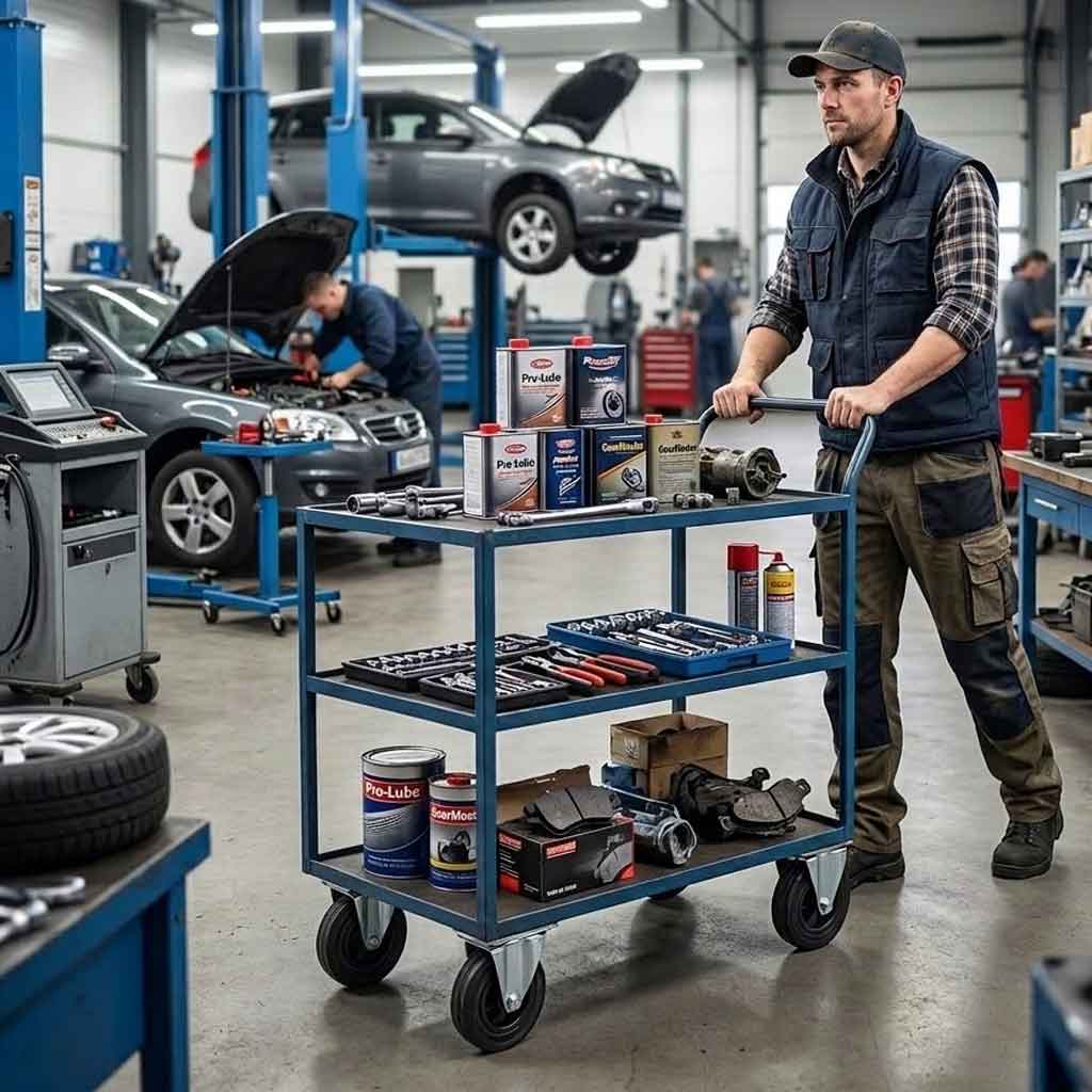 100mm Pressed Steel Fixed Castor with Black Rubber on Polypropylene Wheel - 75kg Load Capacity