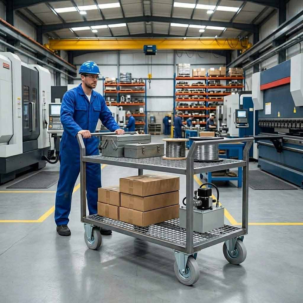 125mm Pressed Steel Fixed Castor Wheel | Grey Rubber on Pressed Steel | 110kg Load Capacity