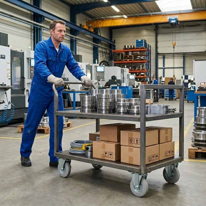 125mm Pressed Steel Fixed Castor Wheel | Grey Rubber on Pressed Steel | 110kg Load Capacity