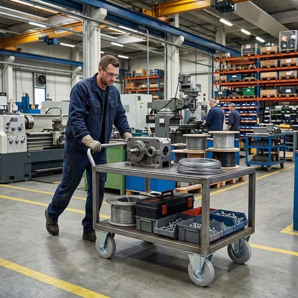 150mm Pressed Steel Fixed Castor Wheel - Grey Rubber on Pressed Steel - 130kg Load Capacity