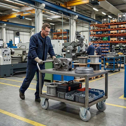150mm Pressed Steel Fixed Castor Wheel - Grey Rubber on Pressed Steel - 130kg Load Capacity