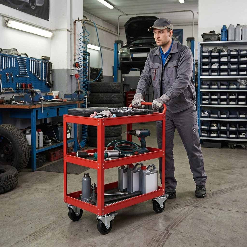 Slate Gray 75mm Pressed Steel Swivel Castor Wheel with Brake - Black Polypropylene & 4-Hole Top Plate - 75kg Load