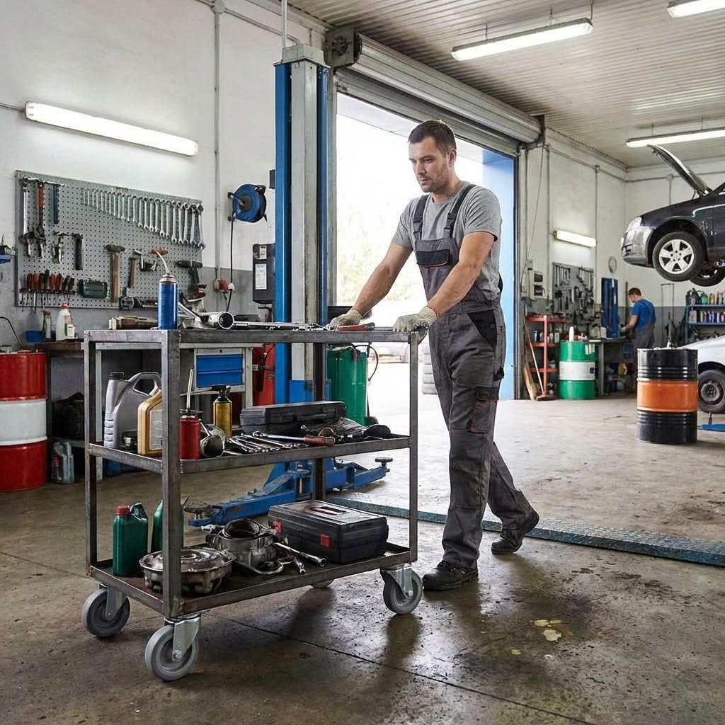 Dark Gray 80mm Zinc Plated Swivel Retail Castor Wheel - Grey Rubber, 4-Hole Top Plate - 50kg Load Capacity