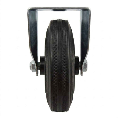 Pressed Steel Fixed Castors with Black Polypropylene Wheel